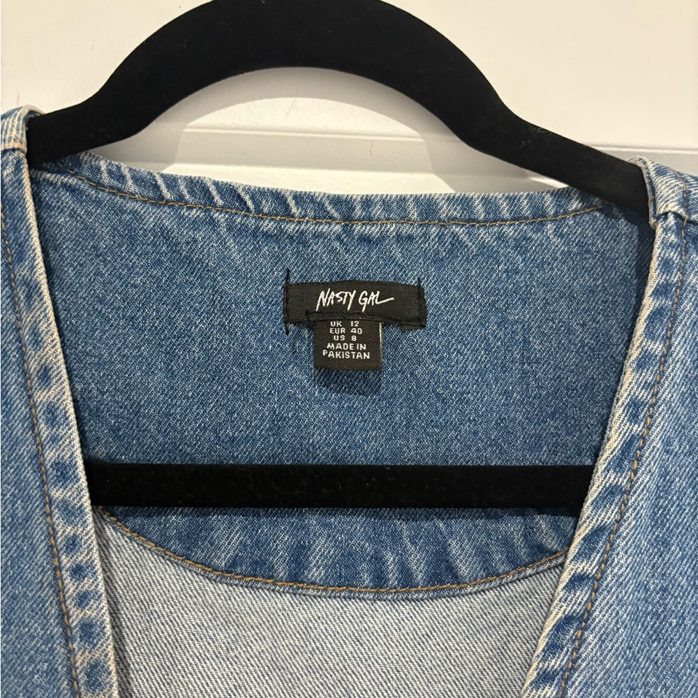 Nasty Gal Blue Denim Vest - Picture 3 of 5